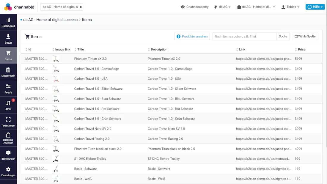 Marketplace and feed management with Channable