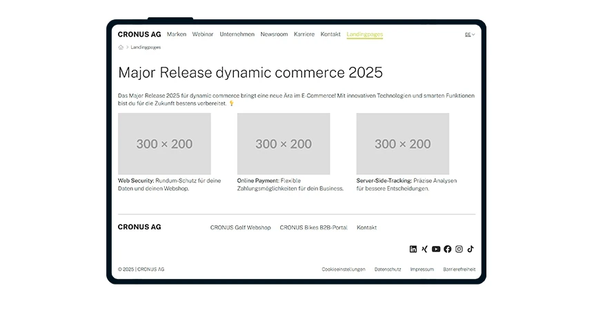 Content-Management-System dynamic content im neuen realease 2025