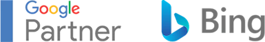 Logos von Google Partner und Bing