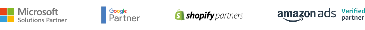 Microsoft Solutions Partner, Google Partner, Shopify Partner, Amazon Ads Partner